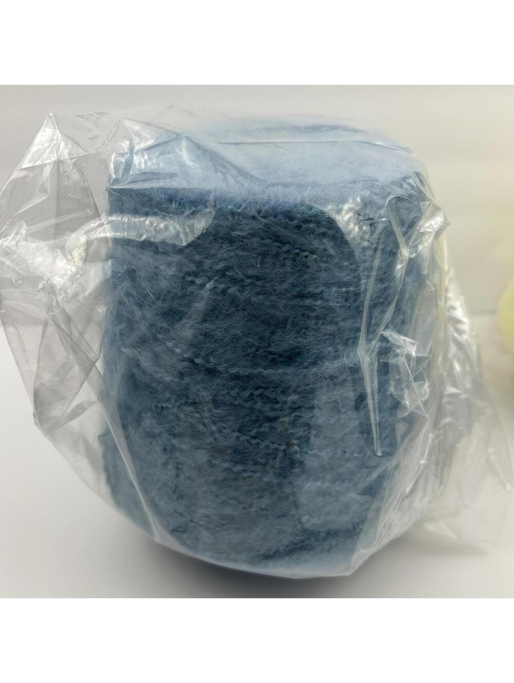 Lot 2 Tamm Yarn Cones 90% Mohair Blend Blue & 1.5lb Acrylic Baby Maize Yellow - Picture 2 of 16